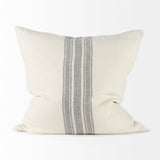 Patrice Cream With Gray Stripes Decorative Pillow Cover by Mercana at Eve Furniture