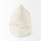 Patrice Cream With Gray Stripes Decorative Pillow Cover by Mercana at Eve Furniture