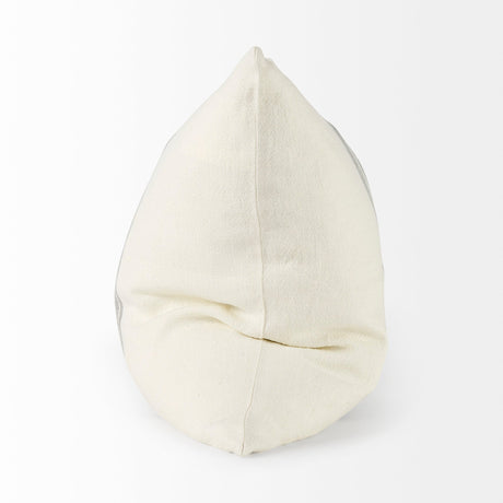 Patrice Cream With Gray Stripes Decorative Pillow Cover by Mercana at Eve Furniture