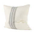 Patrice Cream With Gray Stripes Decorative Pillow Cover by Mercana at Eve Furniture