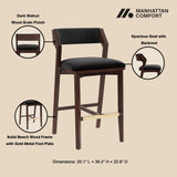Patricia Barstool in Black by Manhattan Comfort at Eve Furniture
