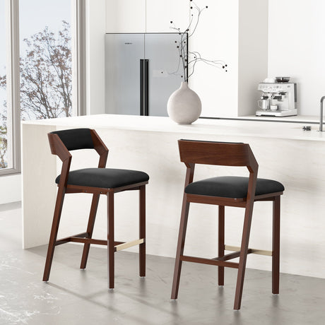 Patricia Barstool in Black (set of 2) by Manhattan Comfort at Eve Furniture