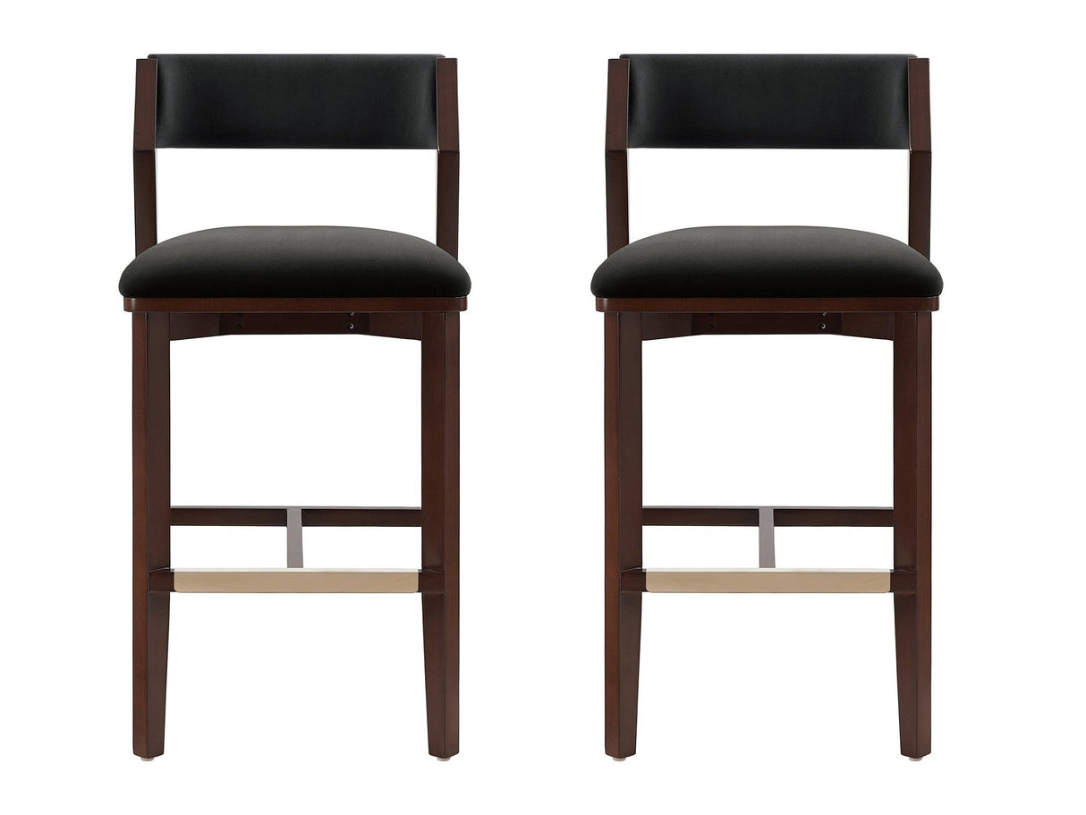 Patricia Barstool in Black (set of 2) by Manhattan Comfort at Eve Furniture