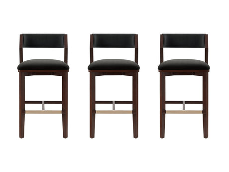 Patricia Barstool in Black (set of 3) by Manhattan Comfort at Eve Furniture
