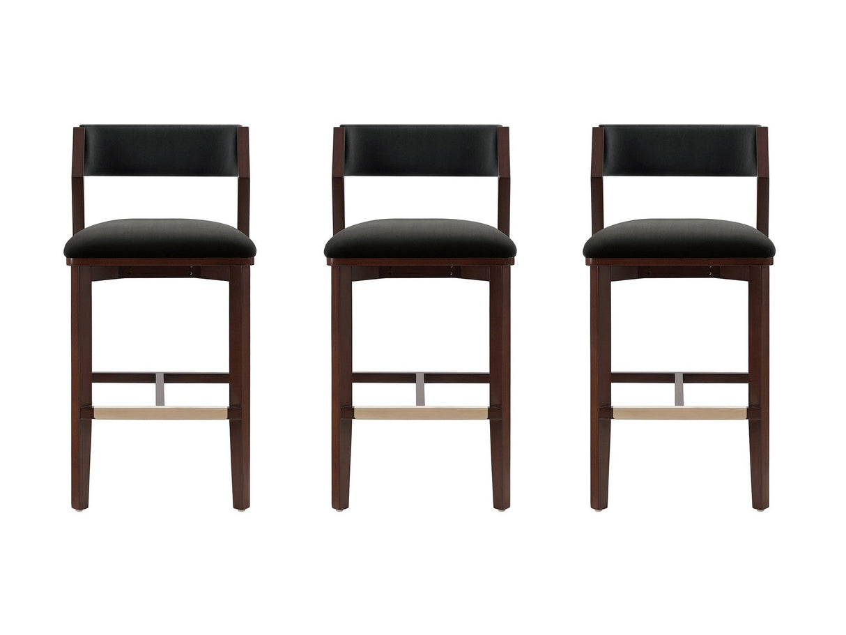 Patricia Barstool in Black (set of 3) by Manhattan Comfort at Eve Furniture
