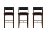 Patricia Barstool in Black (set of 3) by Manhattan Comfort at Eve Furniture