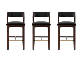 Patricia Barstool in Black (set of 3) by Manhattan Comfort at Eve Furniture