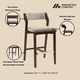 Patricia Barstool in Linen by Manhattan Comfort at Eve Furniture