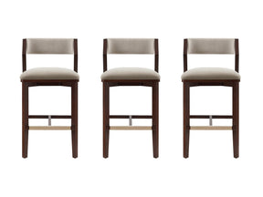 Patricia Barstool in Linen (set of 3) by Manhattan Comfort at Eve Furniture
