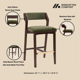 Patricia Barstool in Turtle Green (set of 3) by Manhattan Comfort at Eve Furniture