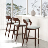 Patricia Barstool in White Glacier by Manhattan Comfort at Eve Furniture