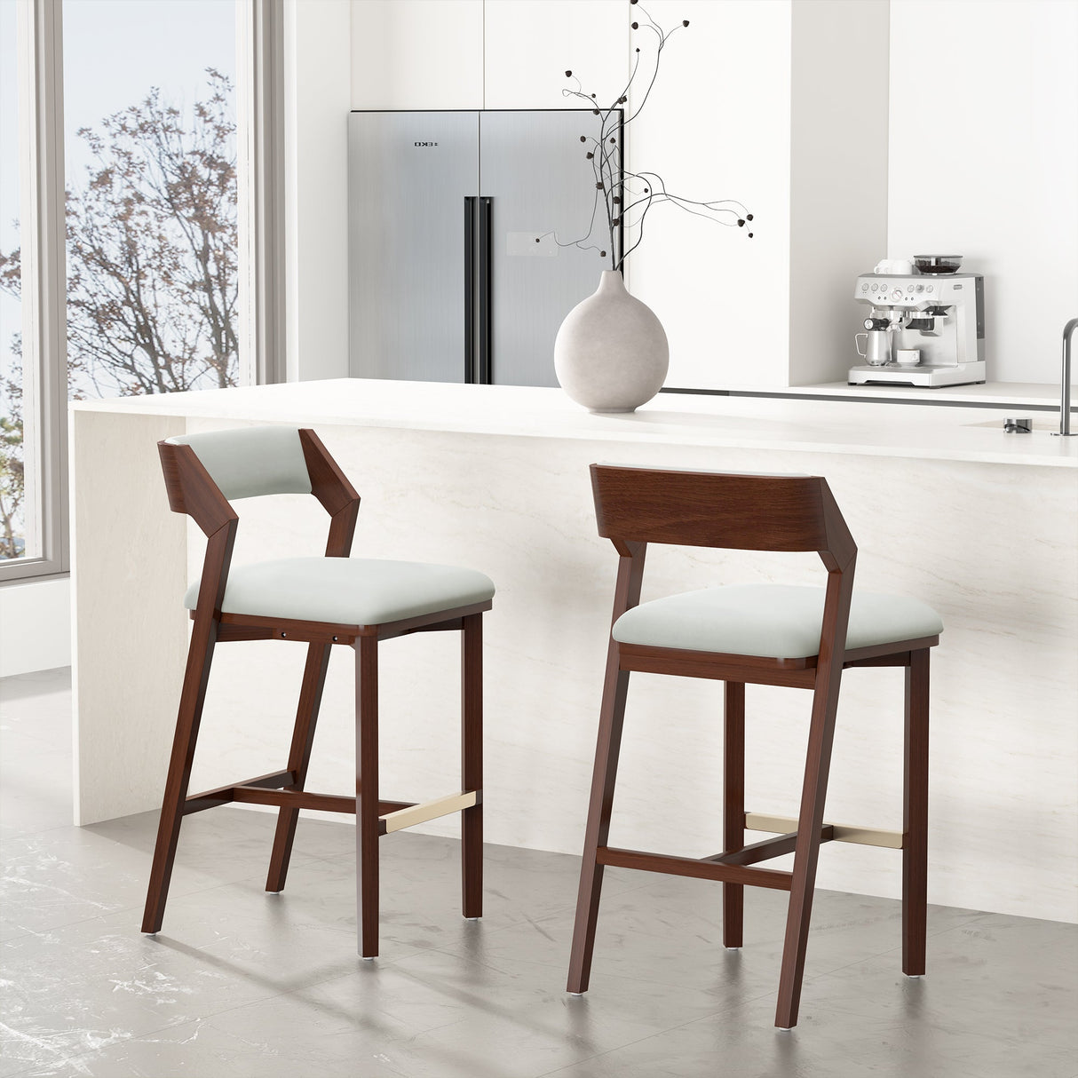 Patricia Barstool in White Glacier (set of 2) by Manhattan Comfort at Eve Furniture