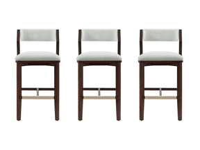 Patricia Barstool in White Glacier (set of 3) by Manhattan Comfort at Eve Furniture