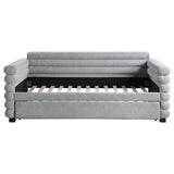 Patricia Boucle Upholstered Twin Day Bed with Trundle Grey by Coaster at Eve Furniture