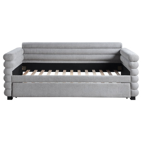 Patricia Boucle Upholstered Twin Day Bed with Trundle Grey by Coaster at Eve Furniture