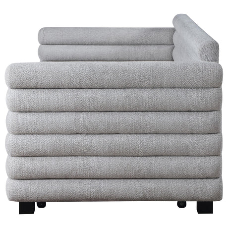 Patricia Boucle Upholstered Twin Day Bed with Trundle Grey by Coaster at Eve Furniture