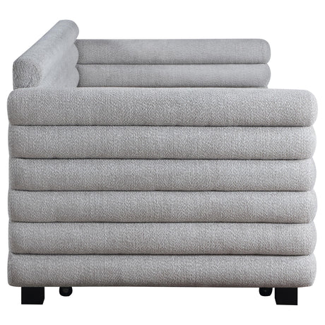 Patricia Boucle Upholstered Twin Day Bed with Trundle Grey by Coaster at Eve Furniture
