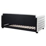 Patricia Boucle Upholstered Twin Day Bed with Trundle White by Coaster at Eve Furniture