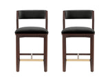 Patricia Counter Stool in Black (set of 2) by Manhattan Comfort at Eve Furniture