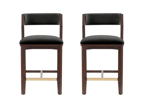Patricia Counter Stool in Black (set of 2) by Manhattan Comfort at Eve Furniture
