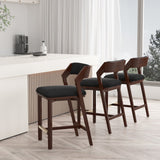 Patricia Counter Stool in Black (set of 3) by Manhattan Comfort at Eve Furniture