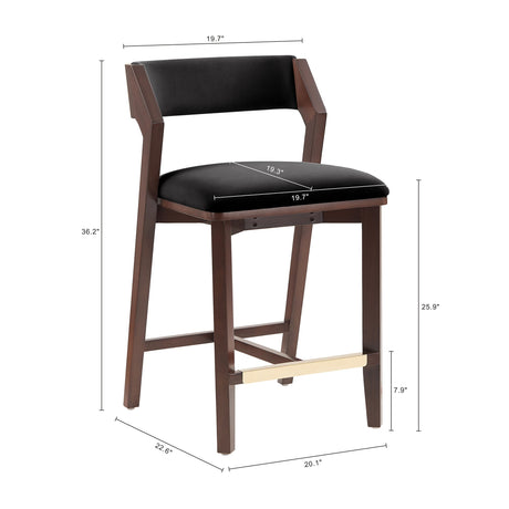 Patricia Counter Stool in Black (set of 3) by Manhattan Comfort at Eve Furniture