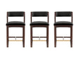 Patricia Counter Stool in Black (set of 3) by Manhattan Comfort at Eve Furniture