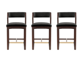 Patricia Counter Stool in Black (set of 3) by Manhattan Comfort at Eve Furniture