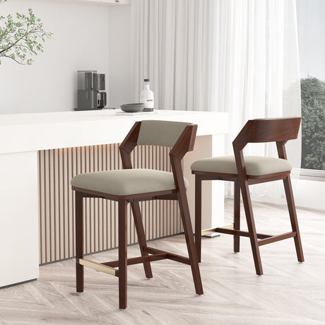 Patricia Counter Stool in Linen (set of 2) by Manhattan Comfort at Eve Furniture