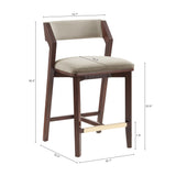 Patricia Counter Stool in Linen (set of 2) by Manhattan Comfort at Eve Furniture
