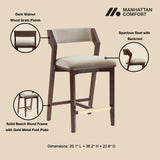 Patricia Counter Stool in Linen (set of 2) by Manhattan Comfort at Eve Furniture