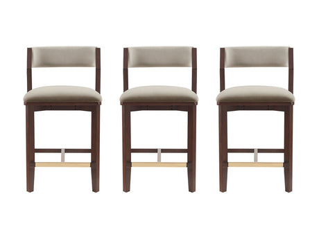 Patricia Counter Stool in Linen (set of 3) by Manhattan Comfort at Eve Furniture