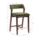 Patricia Counter Stool in Turtle Green (set of 2) by Manhattan Comfort at Eve Furniture