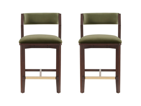 Patricia Counter Stool in Turtle Green (set of 2) by Manhattan Comfort at Eve Furniture