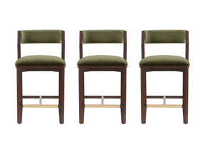 Patricia Counter Stool in Turtle Green (set of 3) by Manhattan Comfort at Eve Furniture