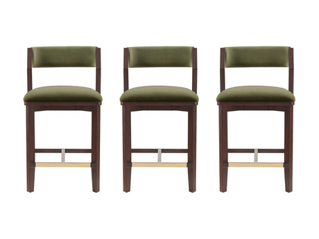 Patricia Counter Stool in Turtle Green (set of 3) by Manhattan Comfort at Eve Furniture