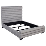 Patricia Gray 58-inch Boucle Upholstered Eastern King Bed by Coaster at Eve Furniture