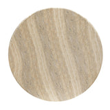 Patrizia Faux Travertine Concrete Indoor / Outdoor Round Coffee Table by TOV Furniture at Eve Furniture