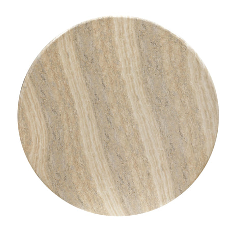 Patrizia Faux Travertine Concrete Indoor / Outdoor Round Coffee Table by TOV Furniture at Eve Furniture