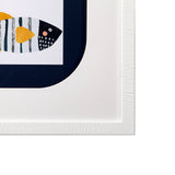 Patterned Fish II by Victoria Barnes a Hand Embellished Textured Framed Art Print Matted under Glass by Mercana at Eve Furniture
