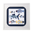 Patterned Fish II by Victoria Barnes a Hand Embellished Textured Framed Art Print Matted under Glass by Mercana at Eve Furniture