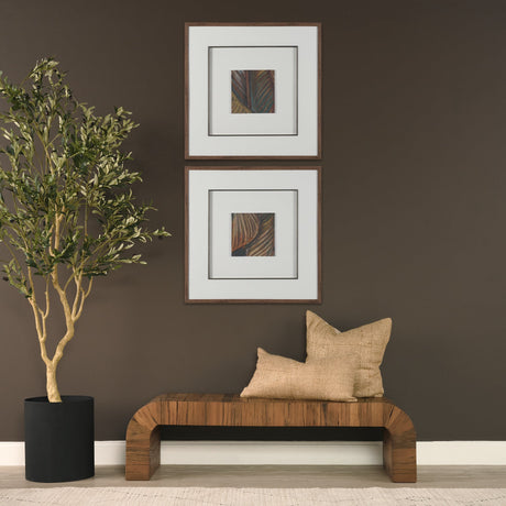 Patterned Silence IV by Mercana Studio Hand Embelished Framed Artwork Matted under Glass by Mercana at Eve Furniture