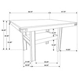 Patterson Mango Oak 5-Piece Counter Height Dining Set