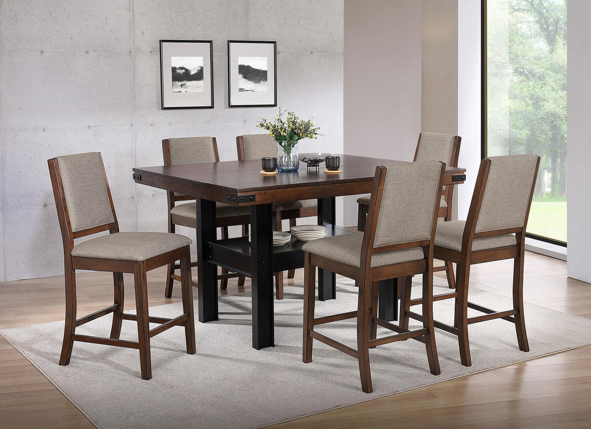 Patterson Mango Oak 7-Piece Counter Height Dining Set