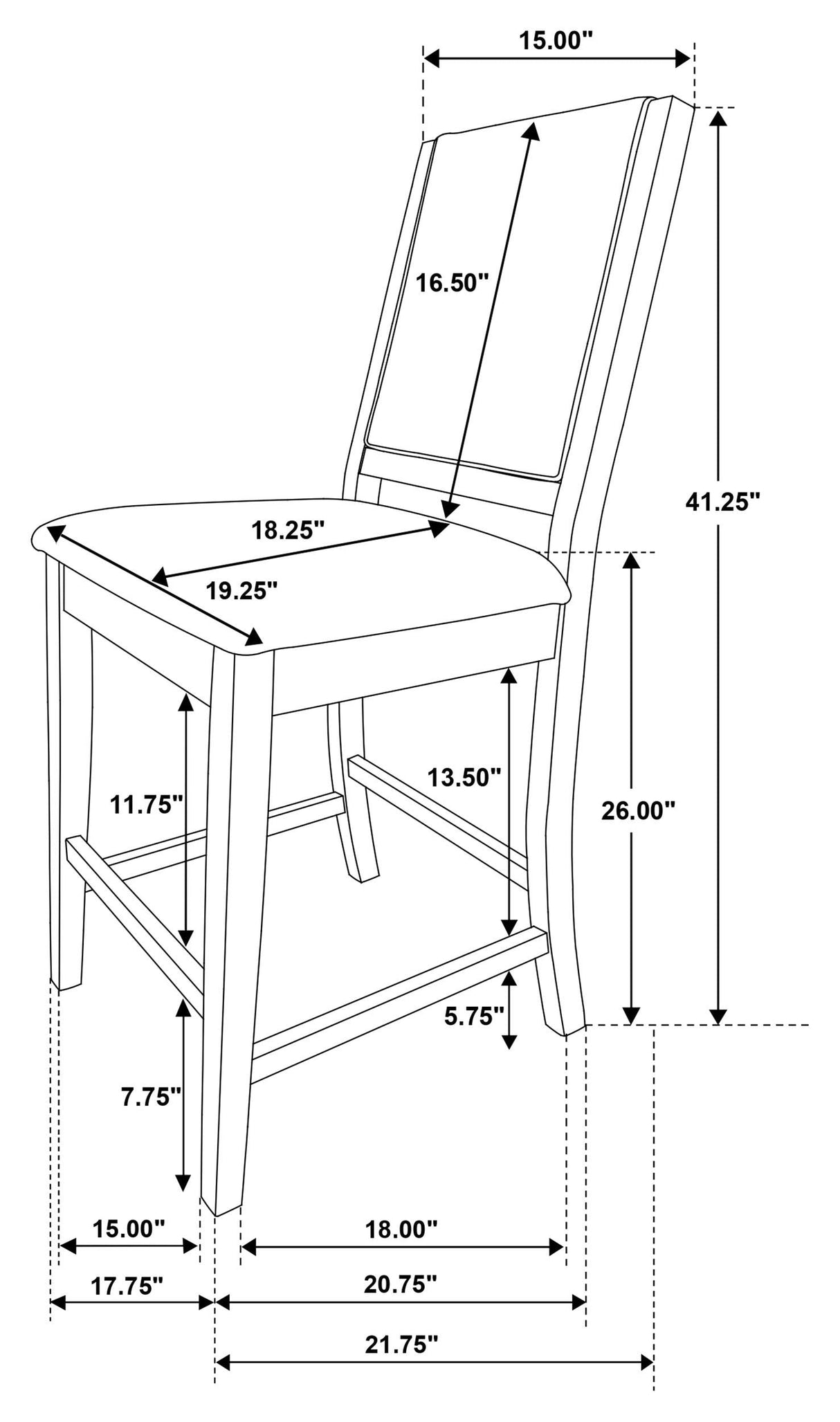 Patterson Mango Oak 7-Piece Counter Height Dining Set