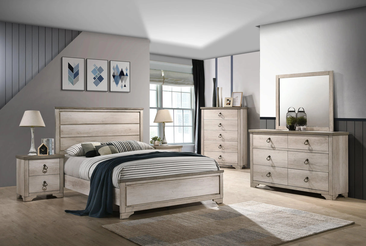 Patterson Driftwood King Panel Bed by Crown Mark at Eve Furniture