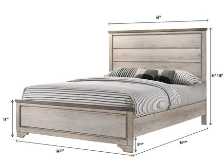 Patterson Driftwood Queen Panel Bed by Crown Mark at Eve Furniture
