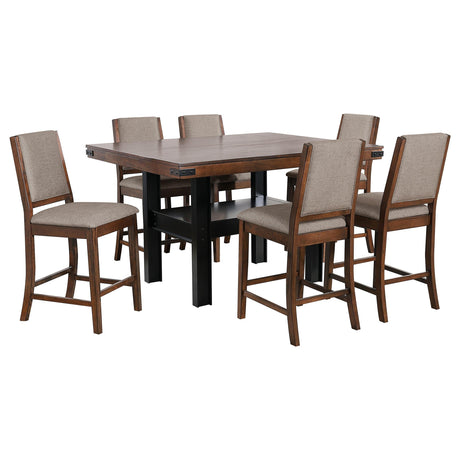 Patterson Mango Oak 7-Piece Counter Height Dining Set by Coaster at Eve Furniture