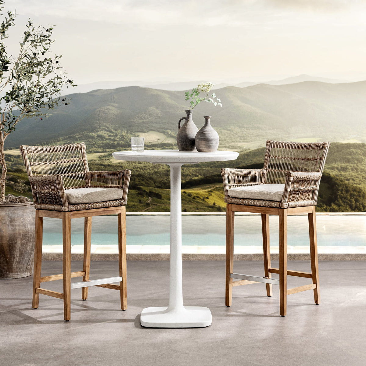 Paulina Outdoor Bar Table by Classic Home at Eve Furniture