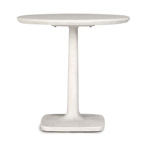Paulina White 31" Round Outdoor Bistro Table by Classic Home at Eve Furniture